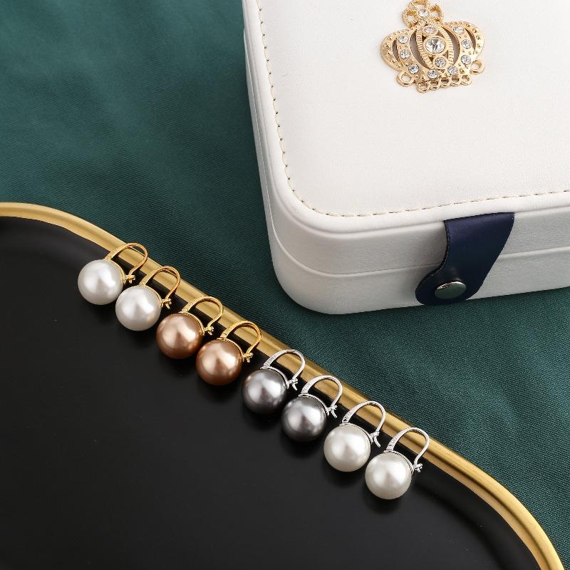 BowLift | Black Pearl Earrings  Available in White Champagne Grey Gold and Black  Pearl Dangle Earrings