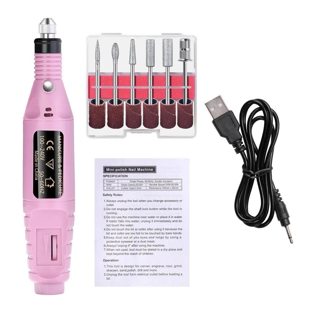 BowLift | Electric 6-in-1 nail care set for manicure & pedicure