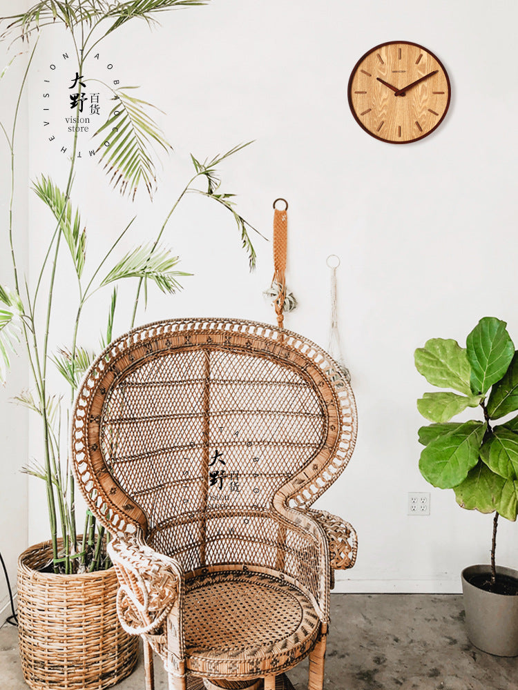 BowLift | Minimalistic Quiet Wooden Wall Clock 12 Inch