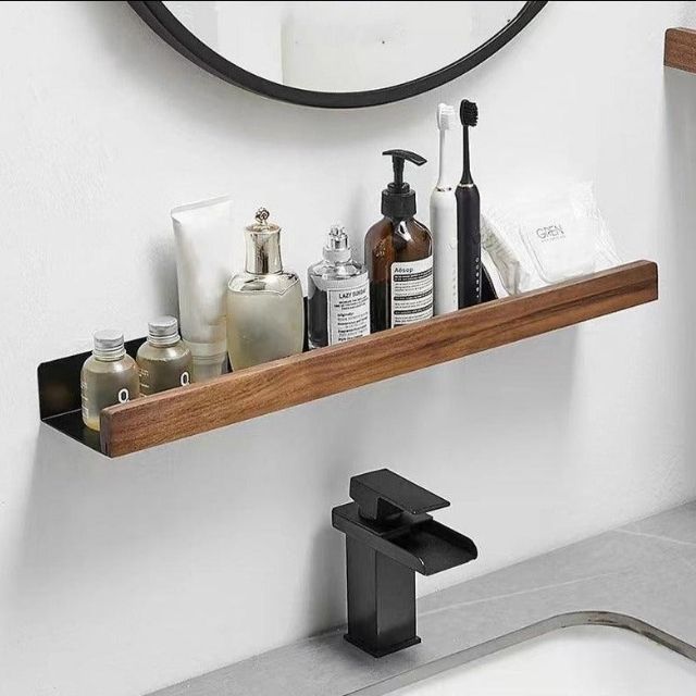 BowLift | Solid Wood Bathroom Organizer Shelves Without Drilling