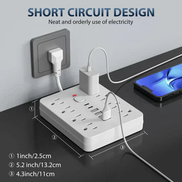 BowLift | 14-In-1 Power Strip With Surge Protection