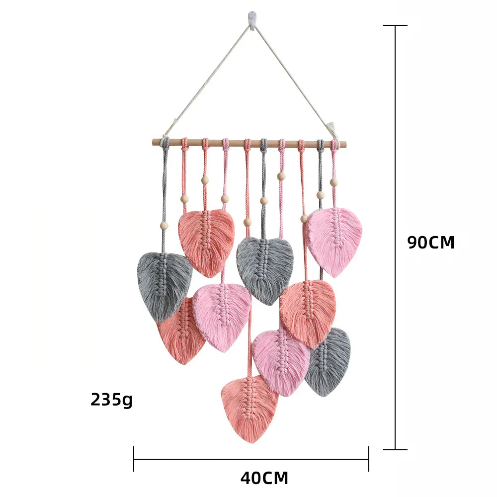 BowLift | Handwoven Cotton Rope Leaf Wall Hanging Tapestry