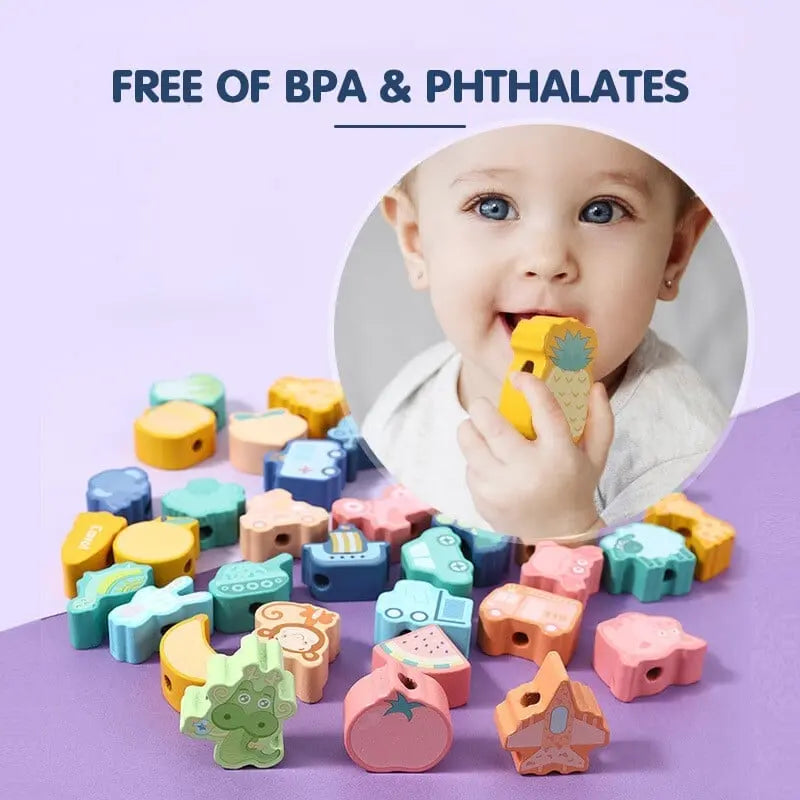 BowLift | Educational wooden beads for shoelaces for children