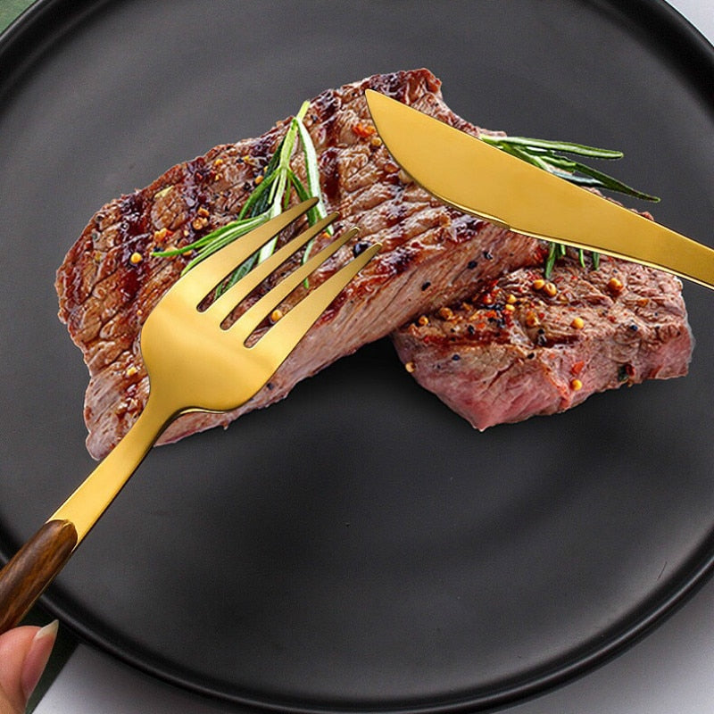 BowLift | Wooden Handle Cutlery Set