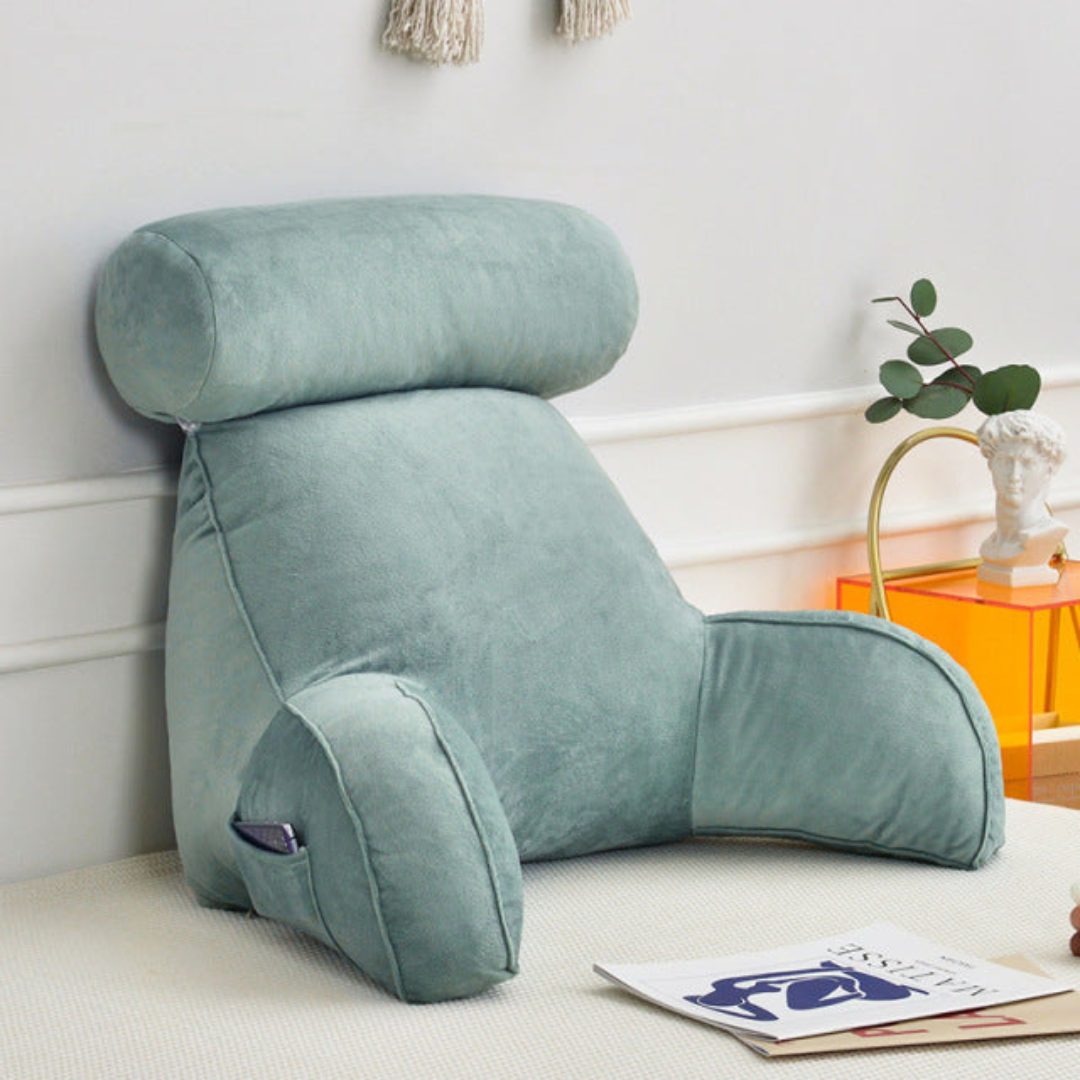 BowLift | Backrest Pillow with Armrests and Adjustable Headrest