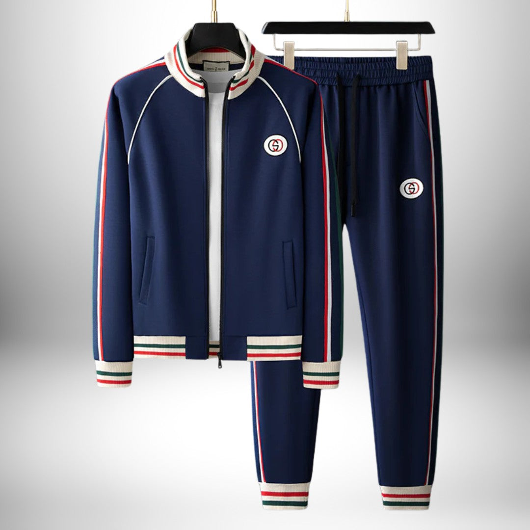 Activewear Set with Bold Stripe Detail