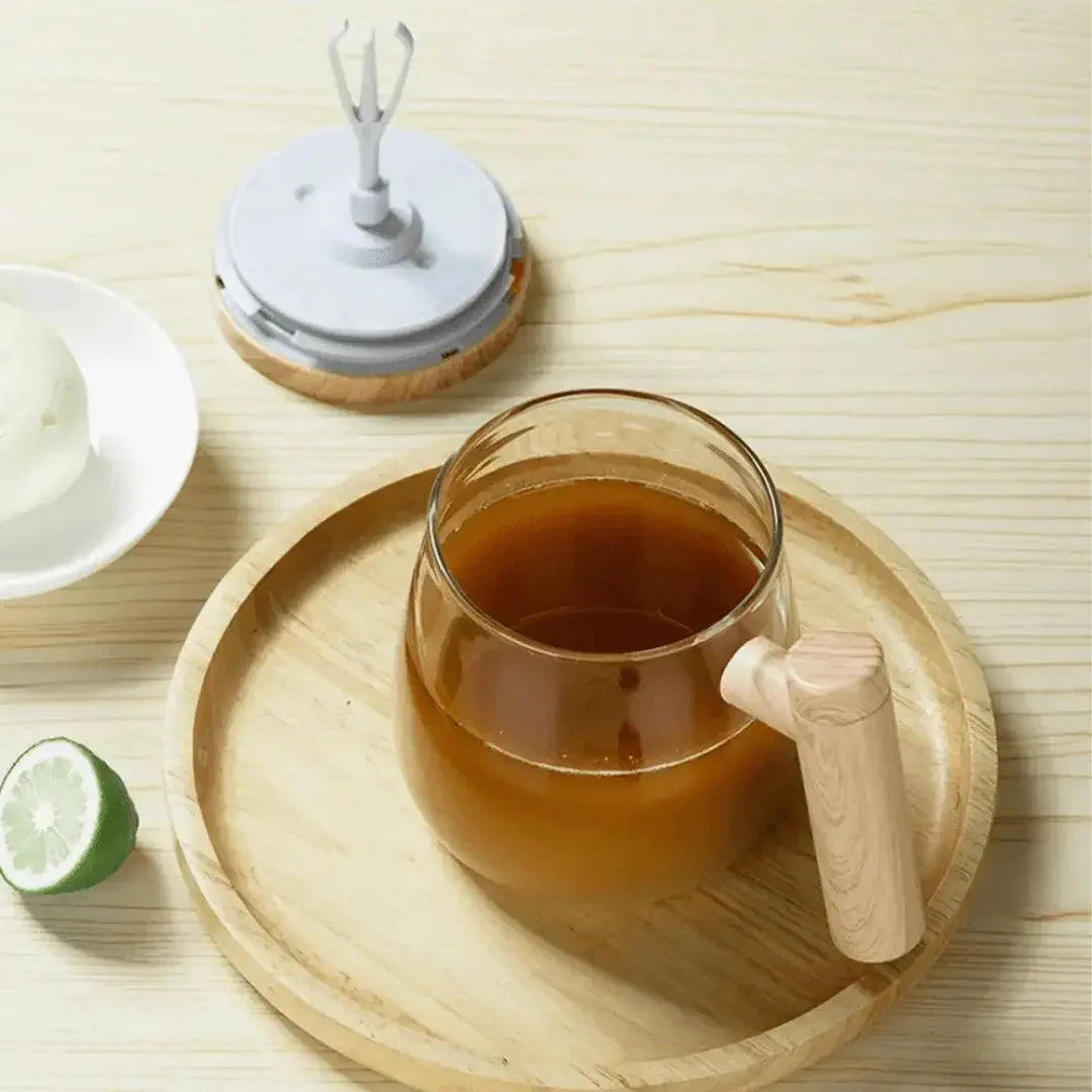 BowLift | Intelligent Mug – Self-Stirring Cup with Wood Design
