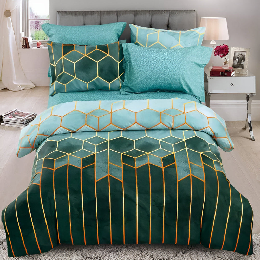 BowLift | Golden Cosmo Hive | 3pcs Duvet Cover Sets