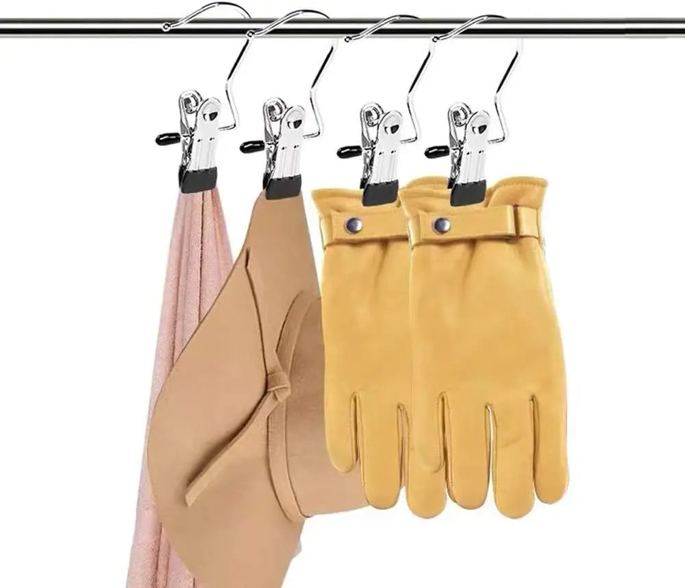 BowLift | 5+5 | Stainless Steel Space-Saving Clothespins with Swivel Hook