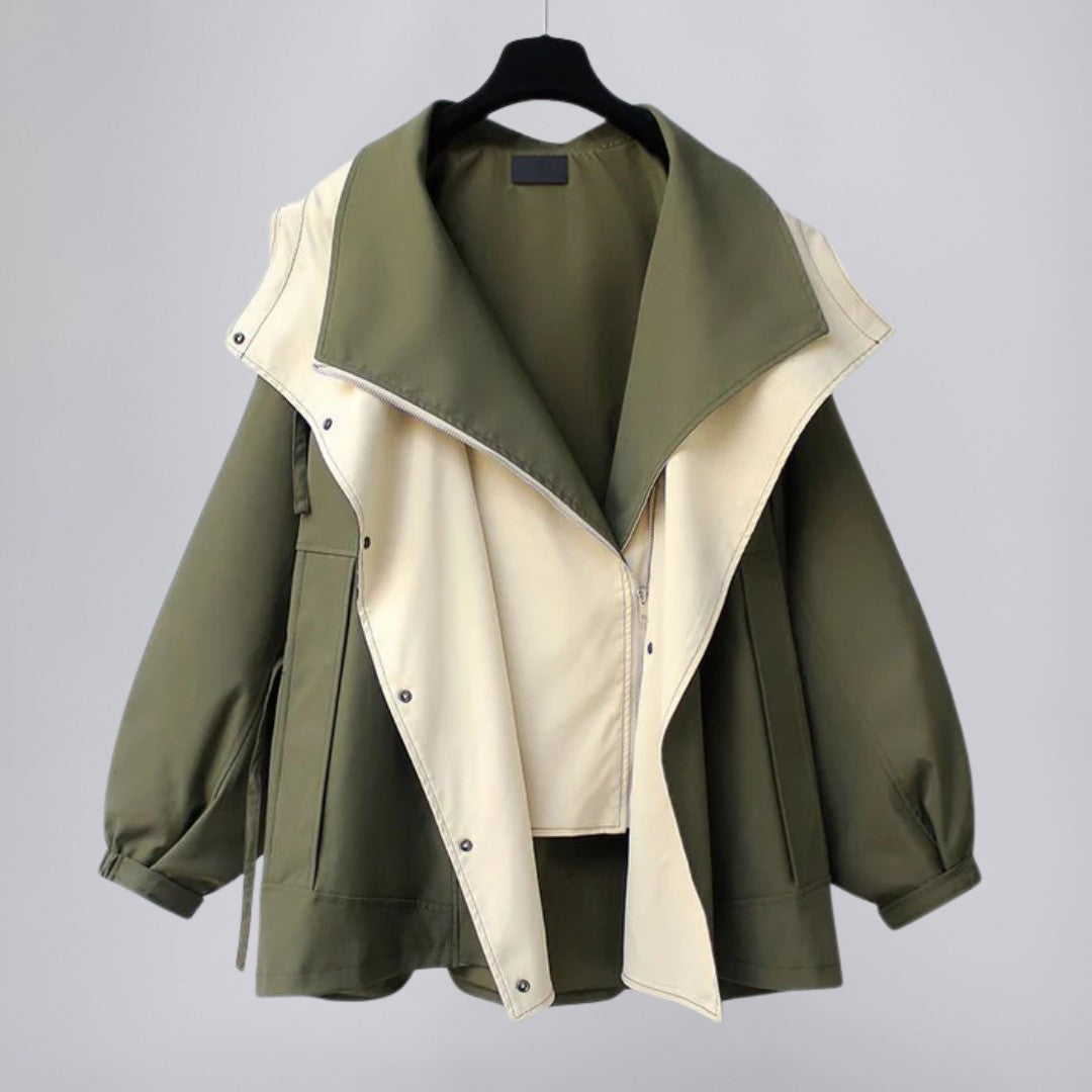 Lightweight Windbreaker Jacket with Double-Layer Design