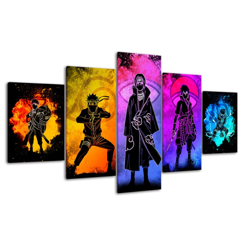 BowLift | 5 piece Naruto Anime - canvas wall art painting