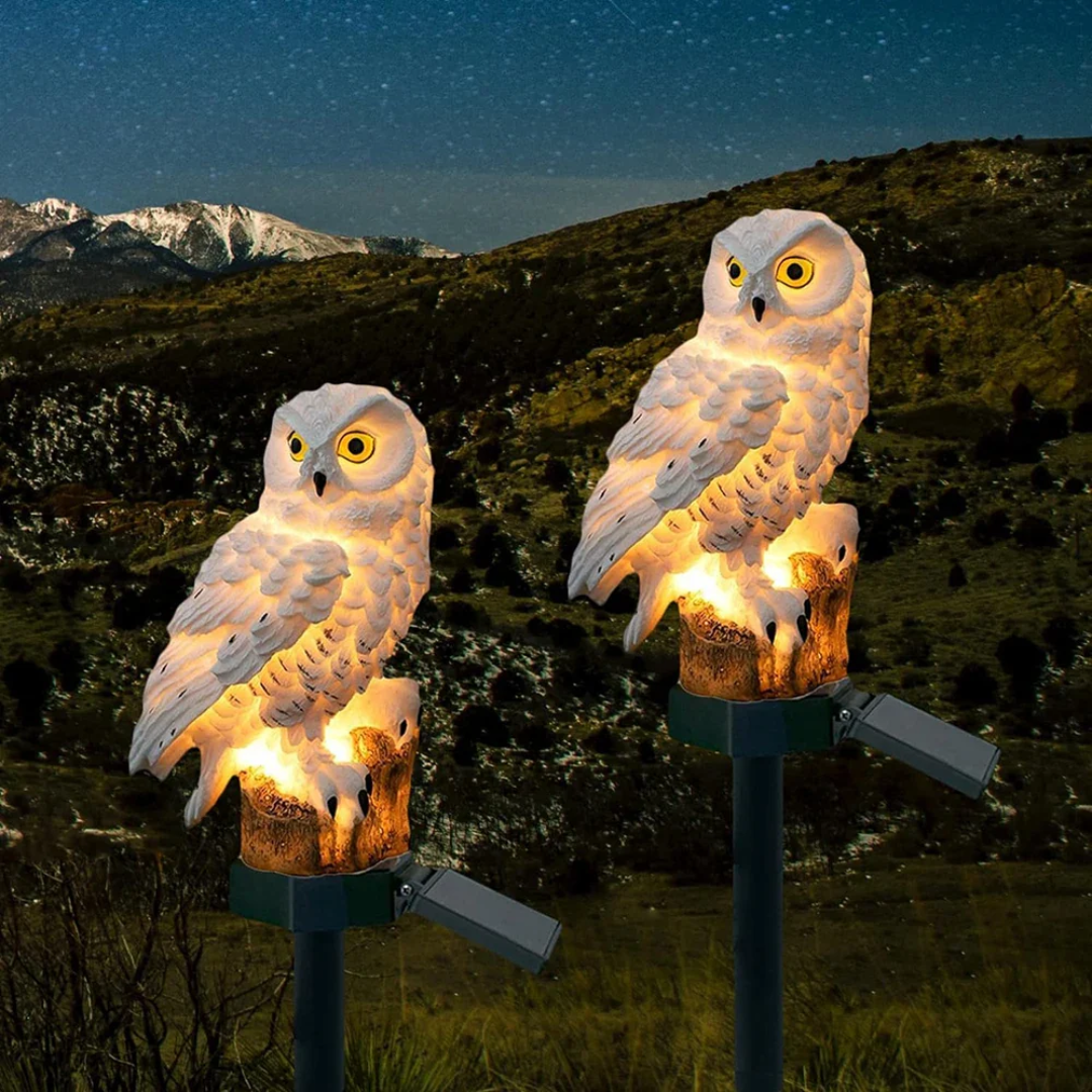 BowLift | Solar Garden Lamp Uilux – Wireless Outdoor Lamp powered by Solar Energy with Owl Design