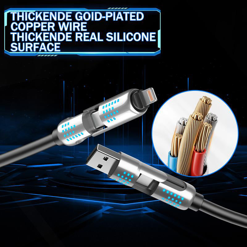 BowLift | 240W 4-in-1 USB-C Fast Charging Cable