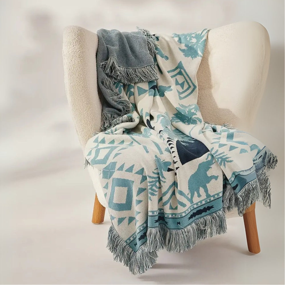 BowLift | Azura Boho Geometric Knit Blanket