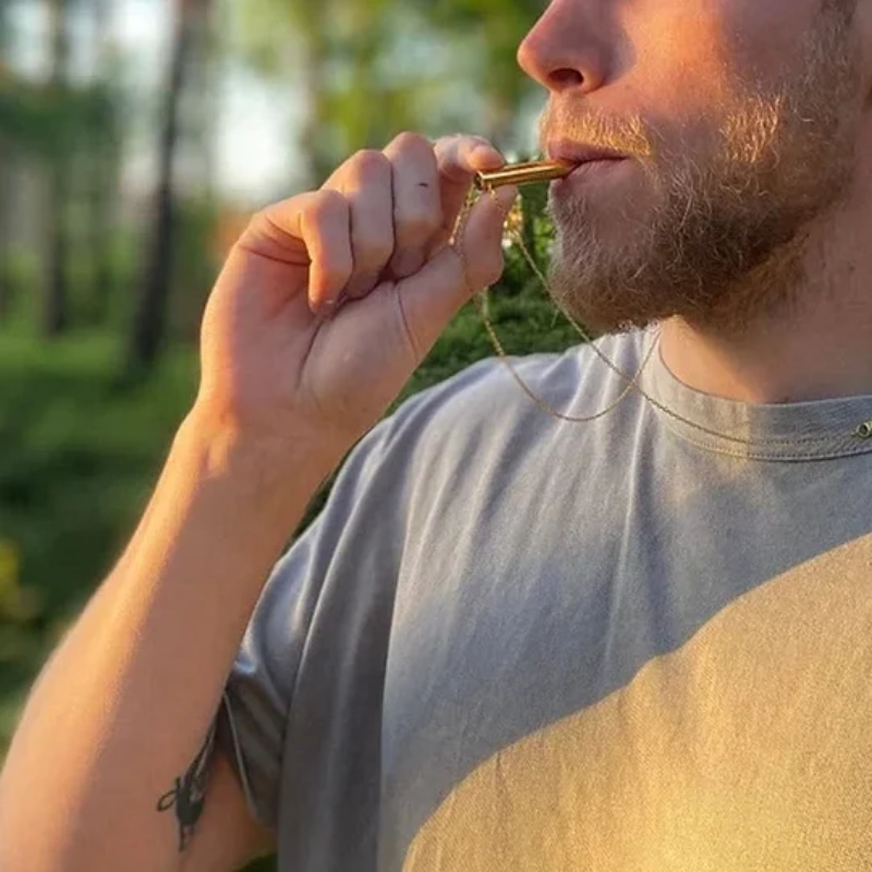 BowLift | Breathing Exercise Necklace | Stainless Steel | Smoking & Vaping Alternative for Anxiety Relief