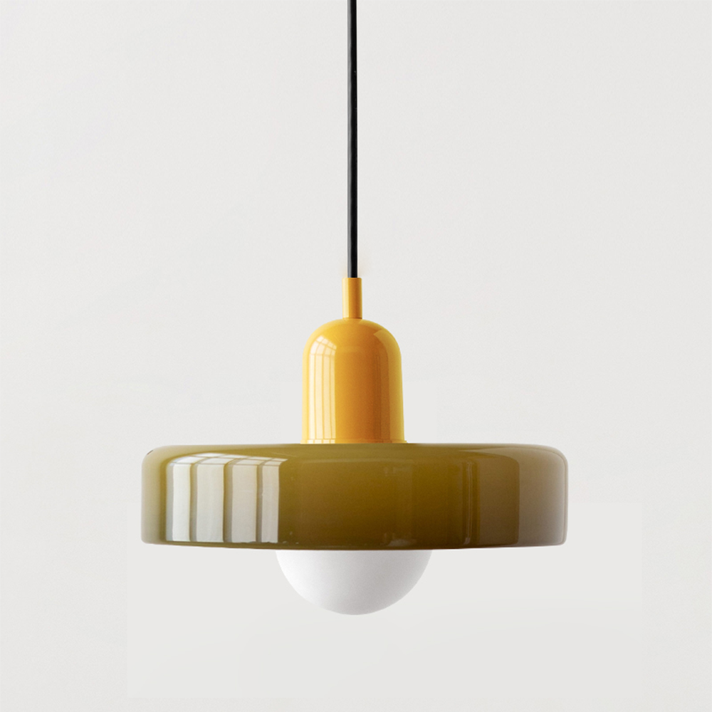 BowLift | Bauhaus Colored Glass Pendant Light