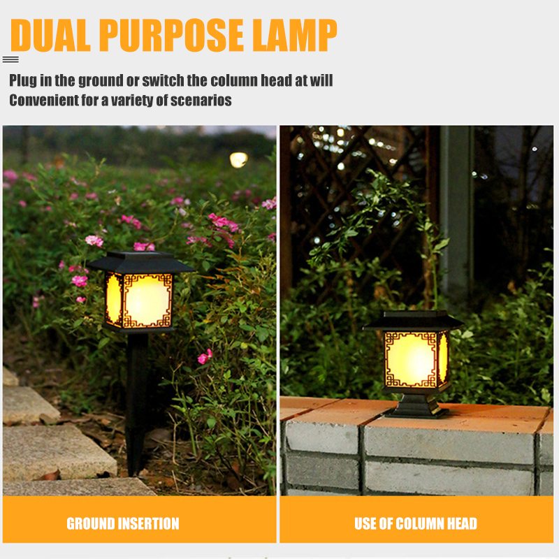 BowLift | Solar LED Garden Lamp – Large Square Lamp with Warm Light and Dual Use