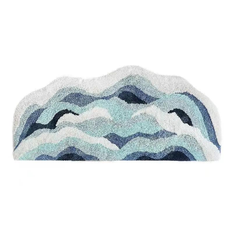 BowLift | Blue Waves Kids Non-Slip Bedroom Rug