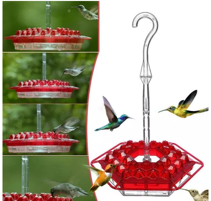 BowLift | Ant Proof Hummingbird Feeder | 30 Feeding Ports, UV Resistant & Ideal for Outdoor Bird Watching