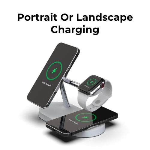 BowLift | 4-in-1 Wireless Charging Station - Magnetic Qi Charger for Phone, Watch & Earbuds