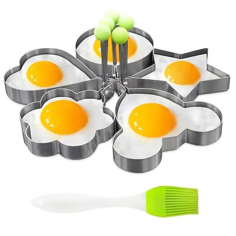 BowLift | 6-Piece: Creative Stainless Steel Egg Cooking Ring Set