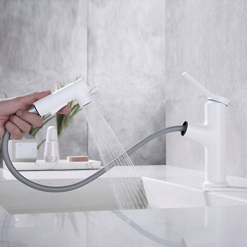 BowLift | Contemporary Single Handle Faucet Retractable Sink Faucet with Lever Handle