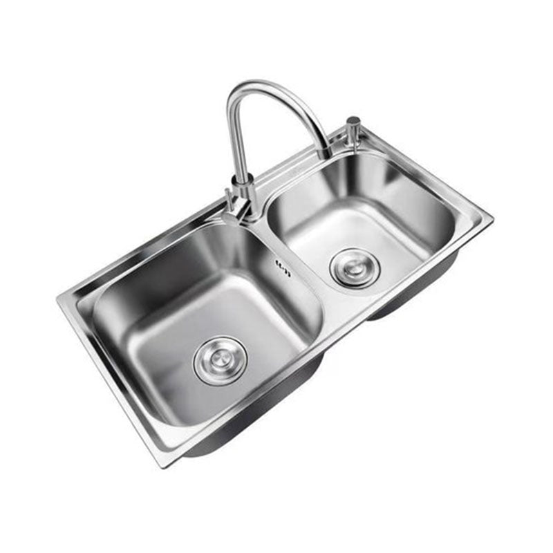 BowLift | Classic Style Kitchen Sink Stainless Steel Kitchen Sink with Drainage Hole Kit