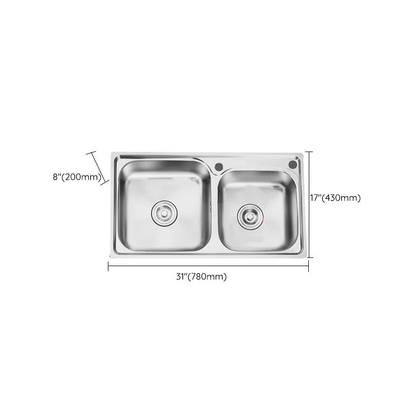 BowLift | Classic Style Kitchen Sink Stainless Steel Kitchen Sink with Drainage Hole Kit