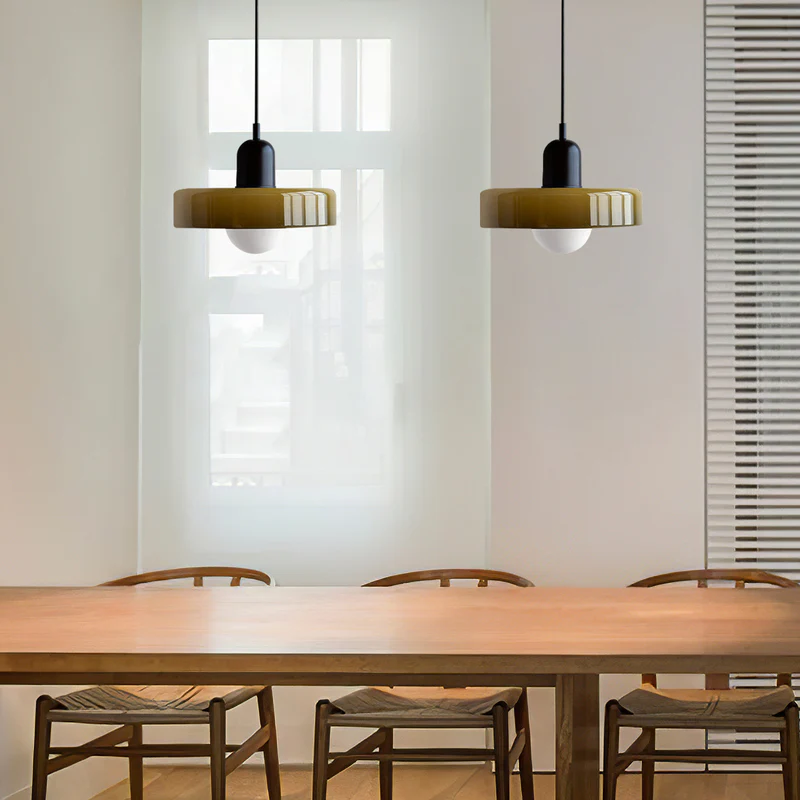 BowLift | Bauhaus Inspired Colourful Glass Pendant Light