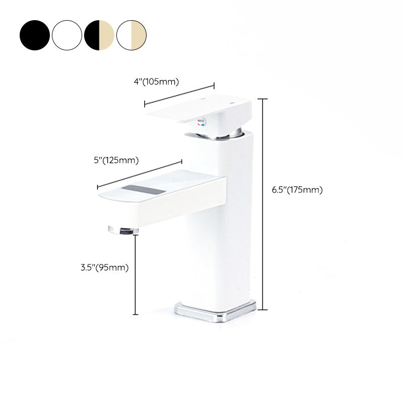 BowLift | Contemporary sink faucet Digital display Monochrome Low arch basin Bathroom sink