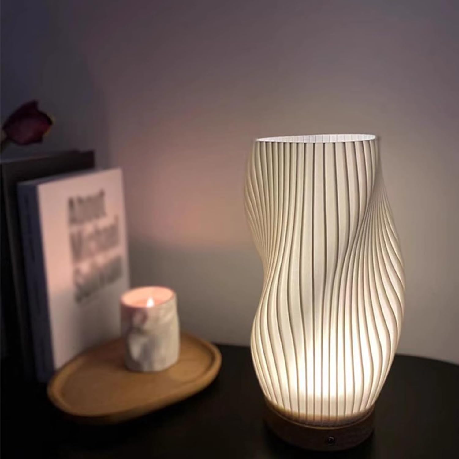 BowLift | USB-Driven & Elegant Wave-Design Table Lamp | WaveGlow