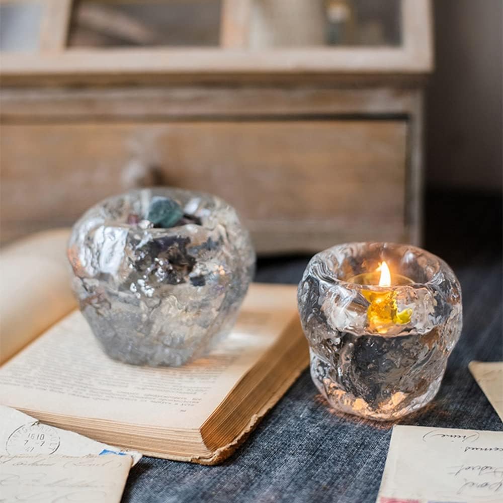 BowLift | Glass Tealight Holder – Decorative Candle Holder made of Clear Glass for Cozy Lighting