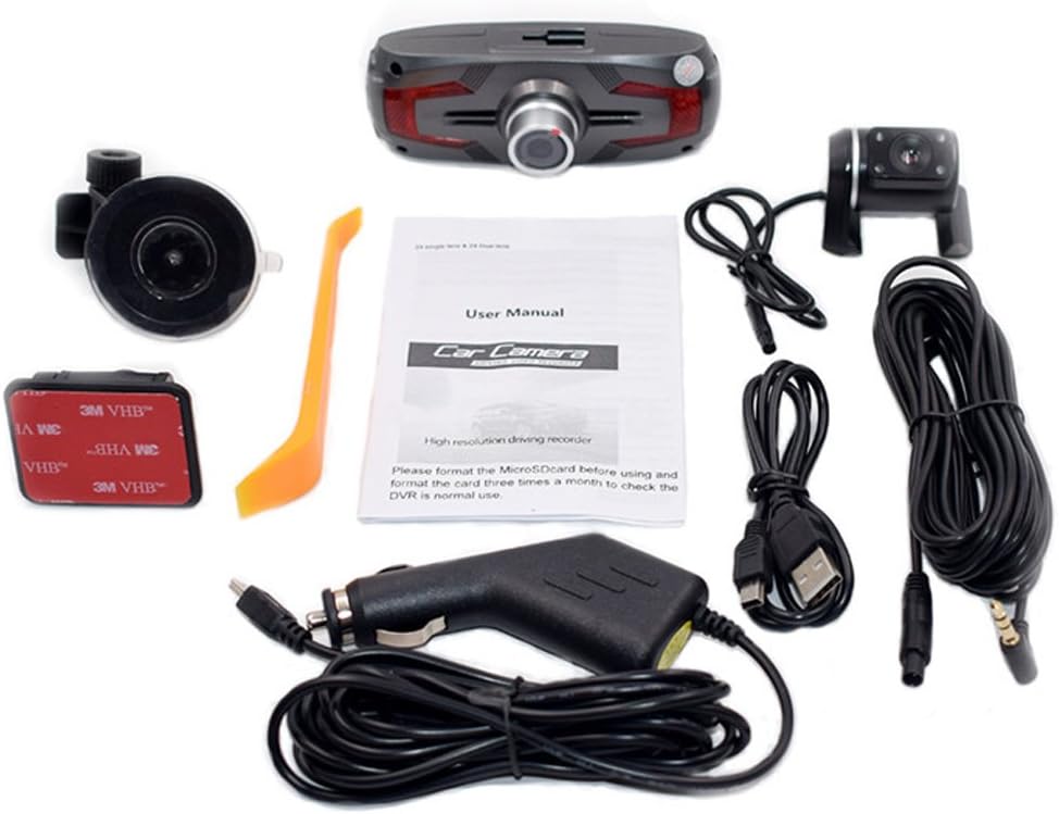 BowLift | Dual Camera Dash Cam 2.7" LCD with 170° Wide Angle and Rear View