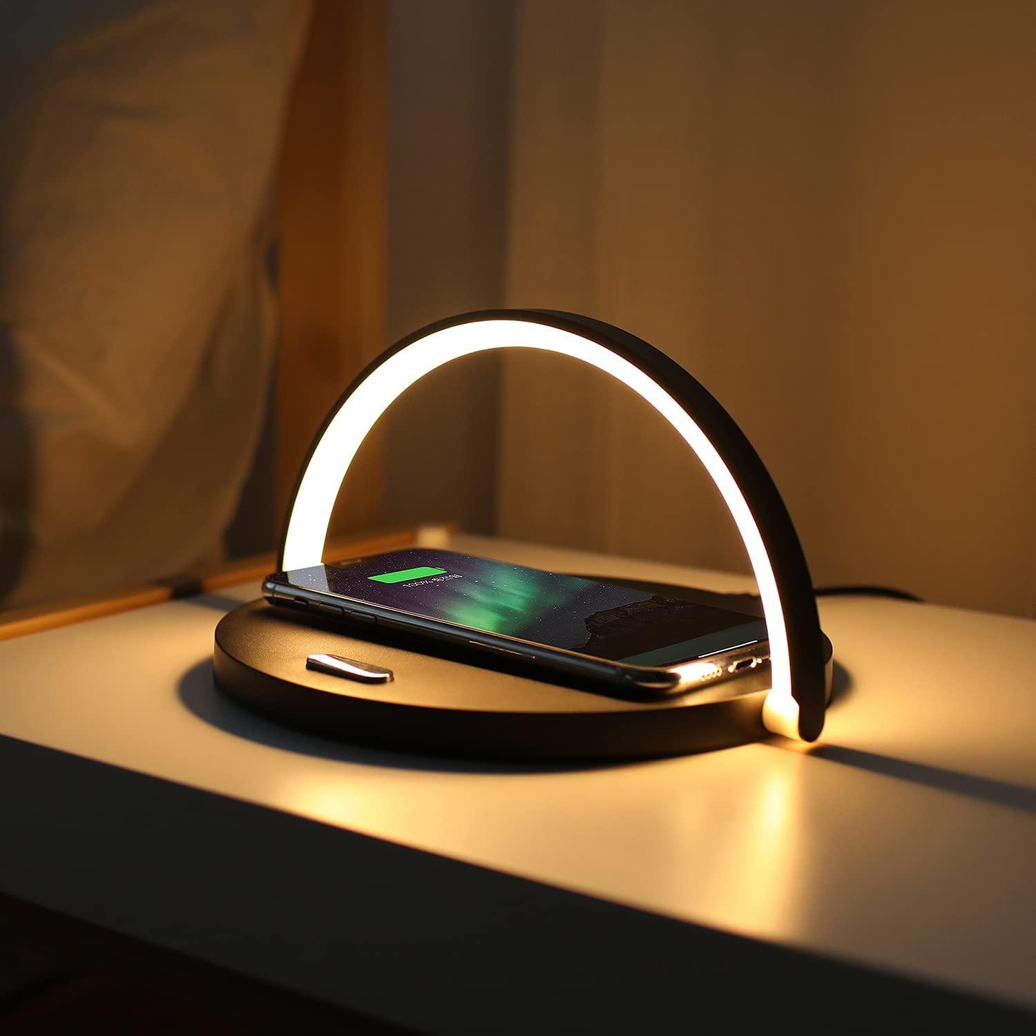 BowLift | PowerHub – 3-in-1 Wireless Charger, Phone Stand & LED Desk Lamp