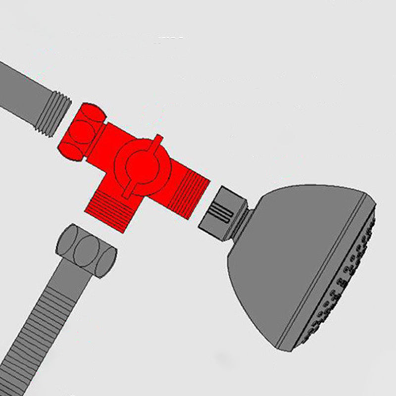 BowLift | Wall Mounted Round Shower Modern Style Metal Double Shower Heads