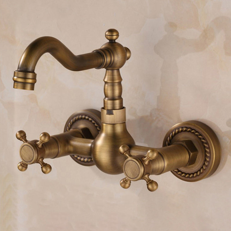 BowLift | Wall-mounted fitting Glam Style Bathroom tap with 2 handles