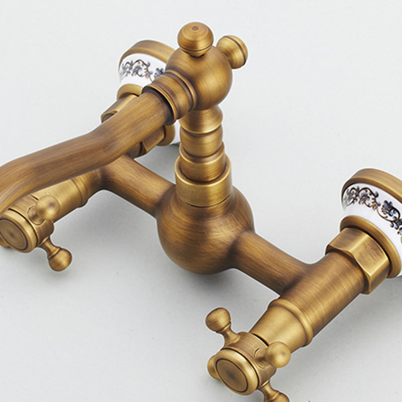 BowLift | Wall-mounted fitting Glam Style Bathroom tap with 2 handles