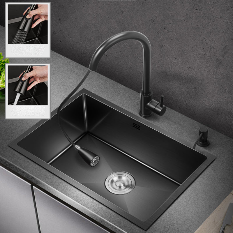 BowLift | Classic sink made of stainless steel built-in sink with scratch-resistant basin for the kitchen