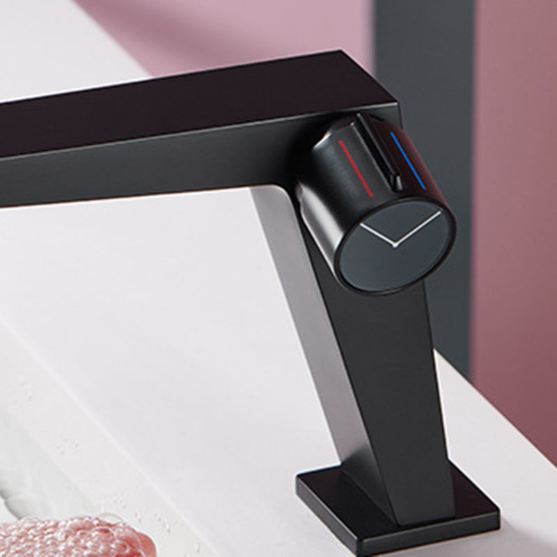 BowLift | Modern Bathroom Sink Faucet Brass Knob Handle Low Arc Basin Faucet