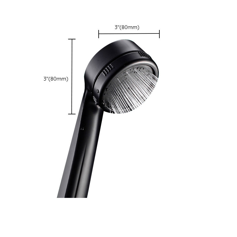 BowLift | Contemporary Showerhead Round Handheld Showerhead Combination in Black