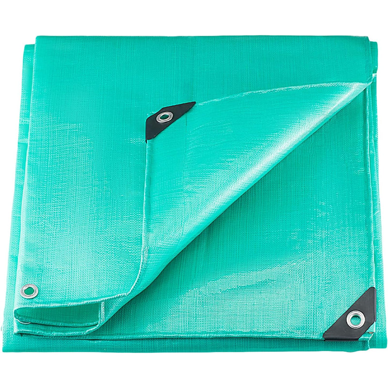 BowLift | 12 x 16FT Tarp Waterproof 15 Mil Green Poly Tarp UV Resistant Greenhouse Tarp for Garden Outdoor Yard