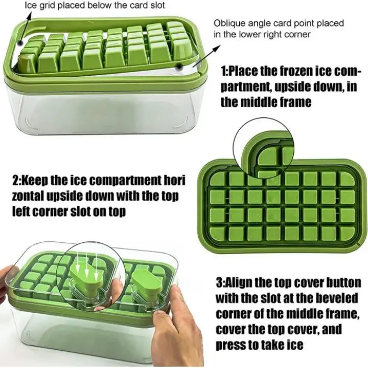 BowLift | 64-piece Silicone Ice Cube Set – with Lid & Scoop