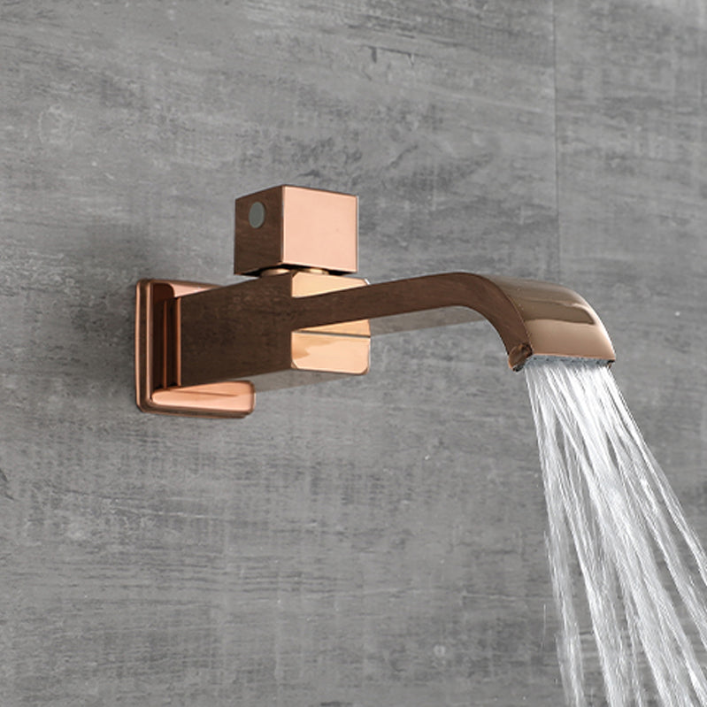 BowLift | Contemporary Wall Mounted Bathroom Faucet Handle Knob Solid Brass Square Faucet