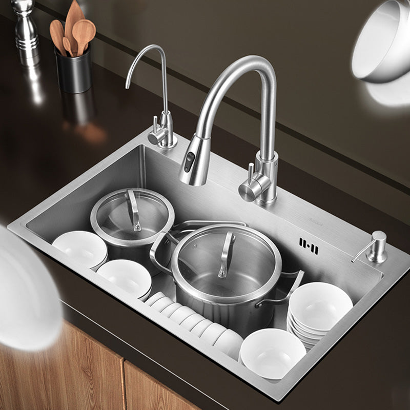BowLift | Contemporary Style Kitchen Sink Stainless Steel Color Fast Built-In Sink