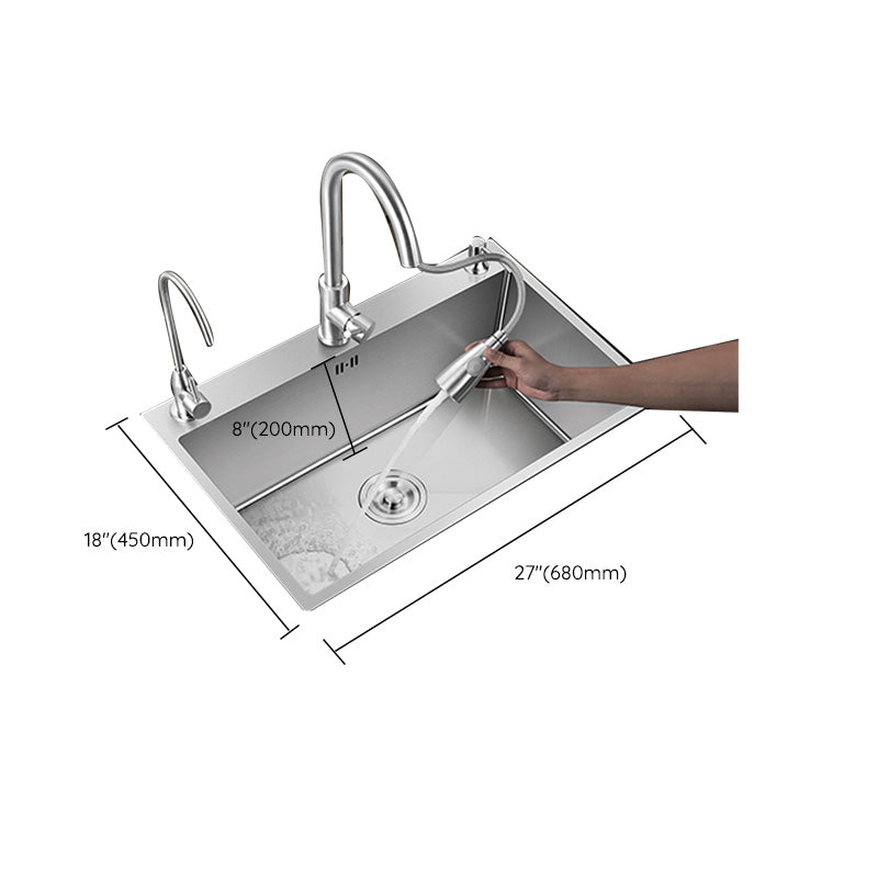 BowLift | Contemporary Style Kitchen Sink Stainless Steel Color Fast Built-In Sink