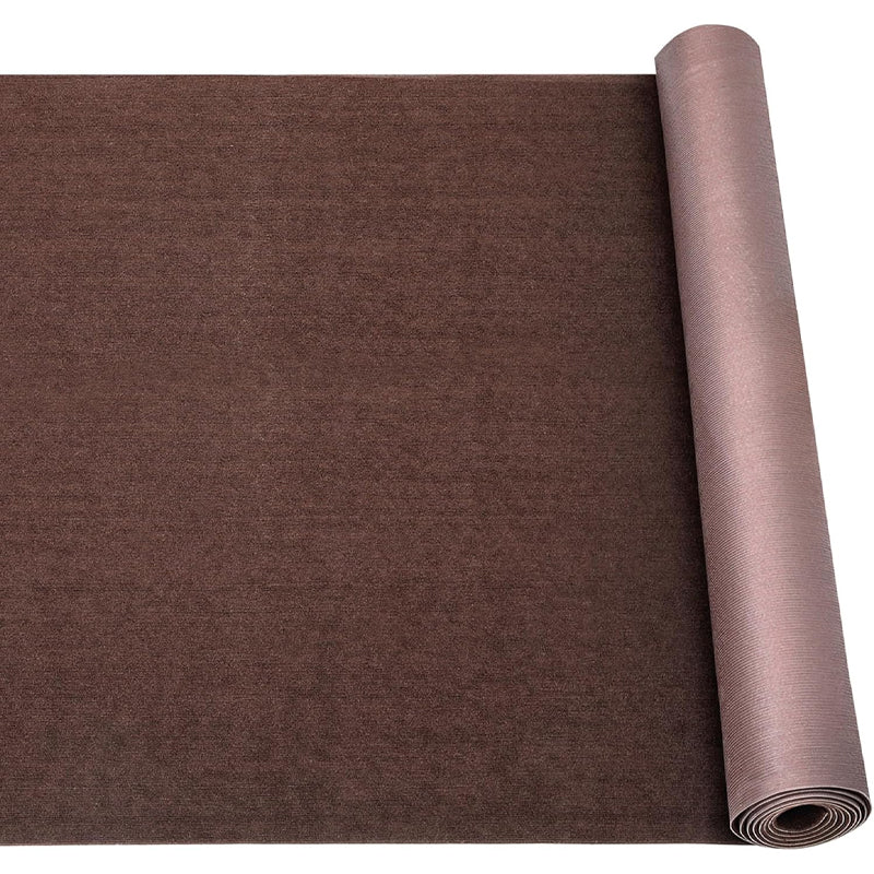 BowLift | Marine Carpet Deep Brown 6 FT × 14 FT Indoor/Outdoor Marine Carpeting with Water-Proof TPR Backing
