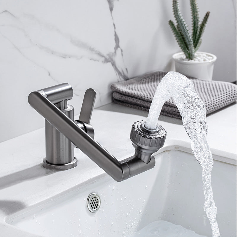 BowLift | Contemporary Centerset Faucet Lever Handles Low Arc Stainless Steel Faucet