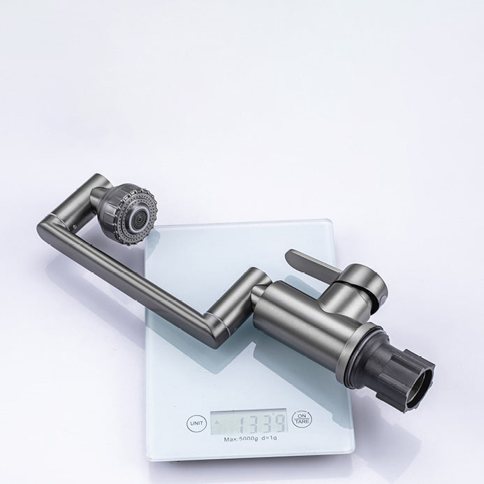 BowLift | Contemporary Centerset Faucet Lever Handles Low Arc Stainless Steel Faucet