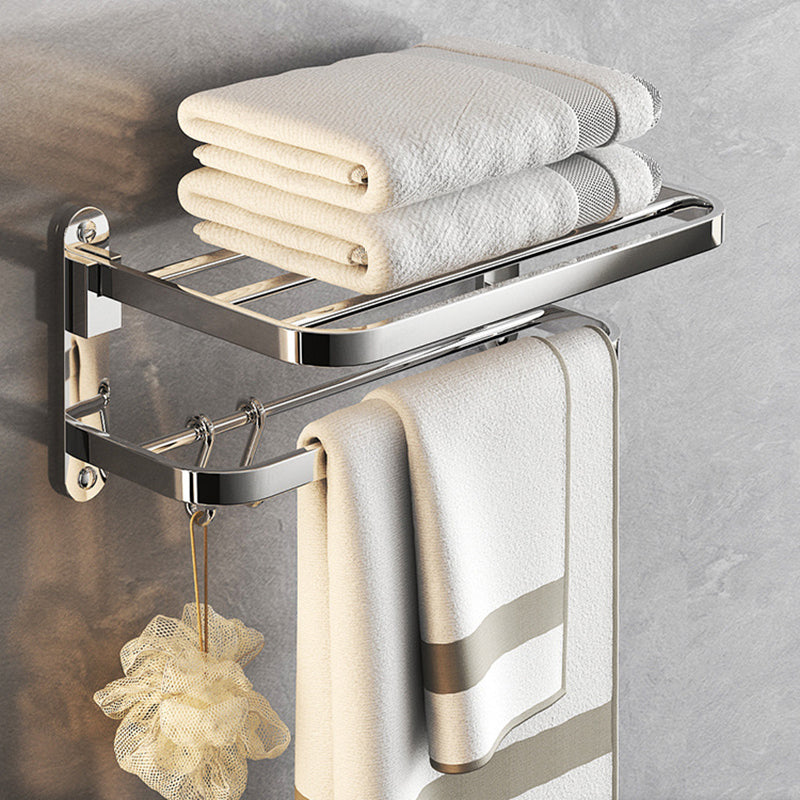 BowLift | Chrome Modern Bathroom Hardware Set Stainless Steel Towel Hook/Towel Rail & Bathroom Shelf