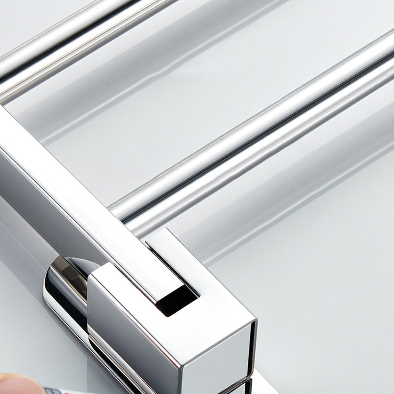 BowLift | Chrome Modern Bathroom Hardware Set Stainless Steel Towel Hook/Towel Rail & Bathroom Shelf